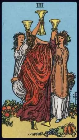 Three of Cups - Rider-Waite-Smith tarot card