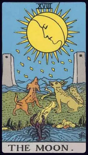 The Moon - Rider-Waite-Smith tarot card