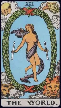 The World - Rider-Waite-Smith tarot card