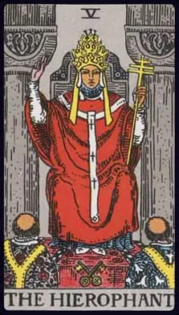 The Hierophant - Rider-Waite-Smith tarot card