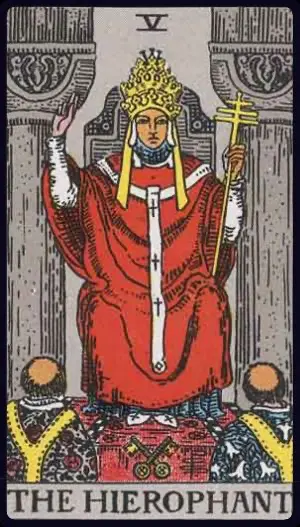 The Hierophant - Rider-Waite-Smith tarot card