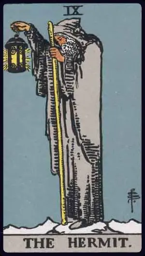 The Hermit - Rider-Waite-Smith tarot card
