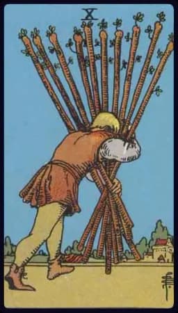 Ten of Wands - Rider-Waite-Smith tarot card