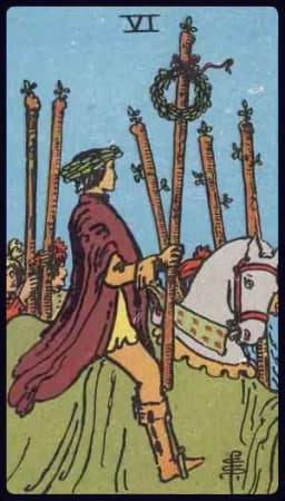 Six of Wands - Rider-Waite-Smith tarot card