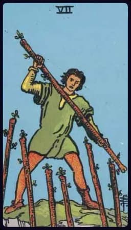 Seven of Wands - Rider-Waite-Smith tarot card